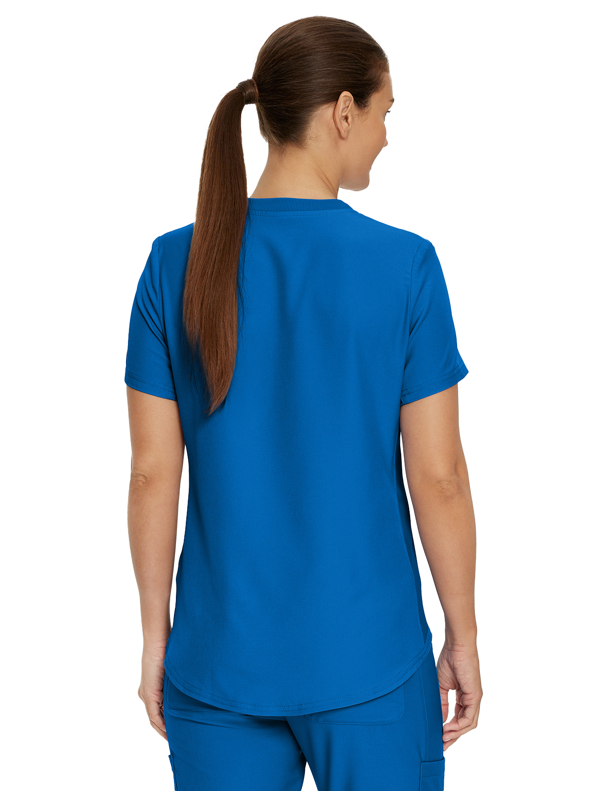 Landau - Forward - Women's Two-Pocket Shirttail Hemline V-Neck Top 52