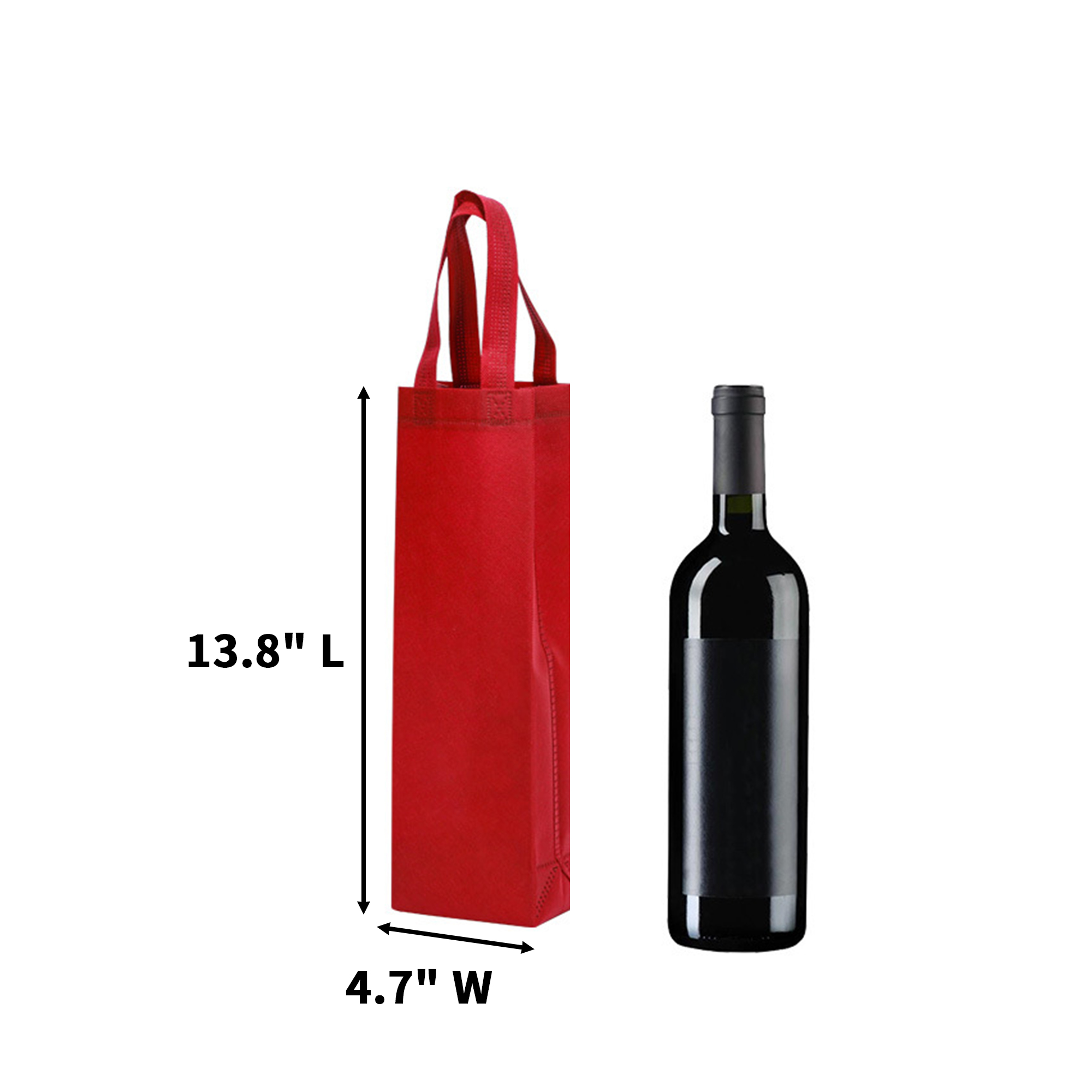 Non Woven Wine Tote Bag 13.8" x 4.7" 3