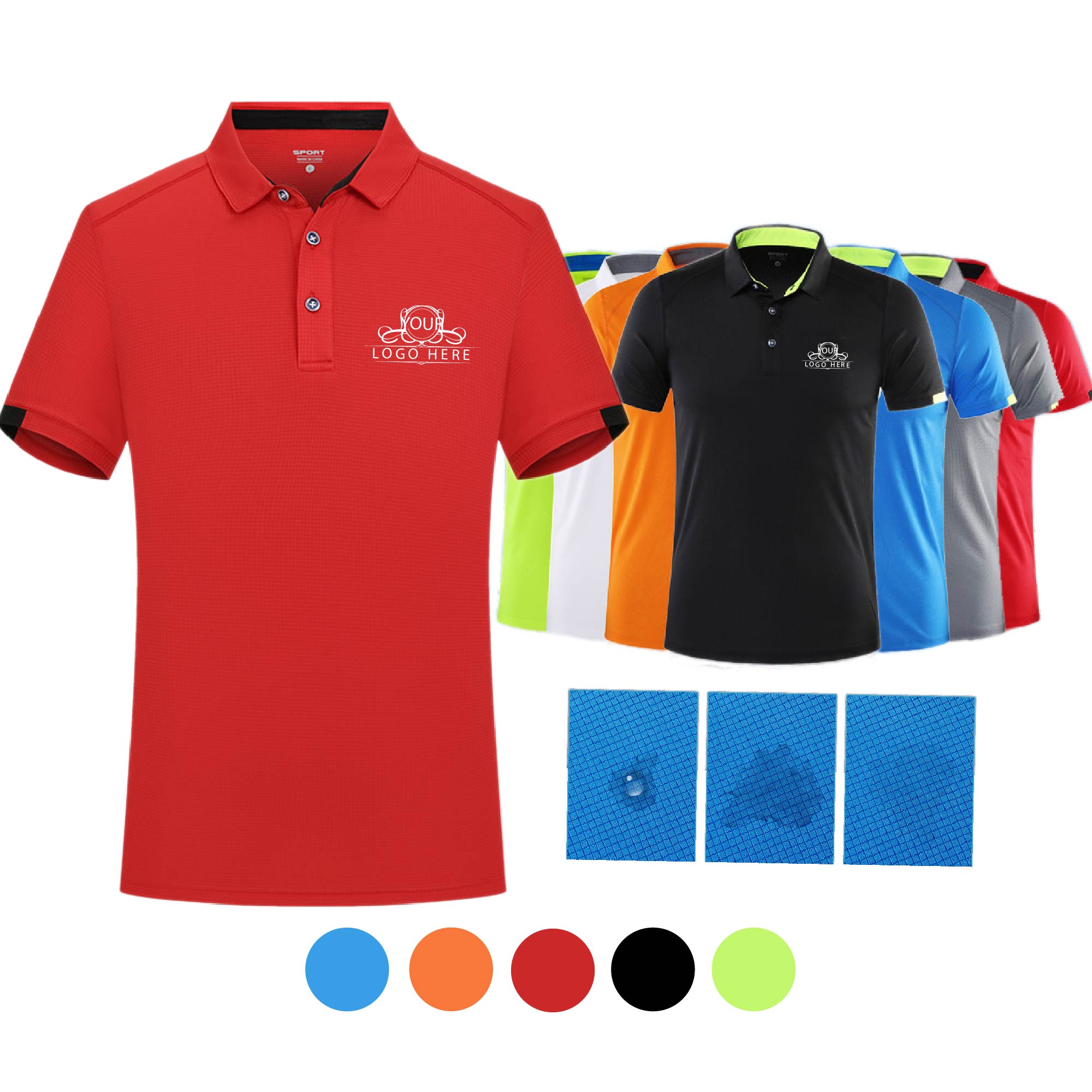 Men's Moisture Wicking Short Sleeve Polo 2
