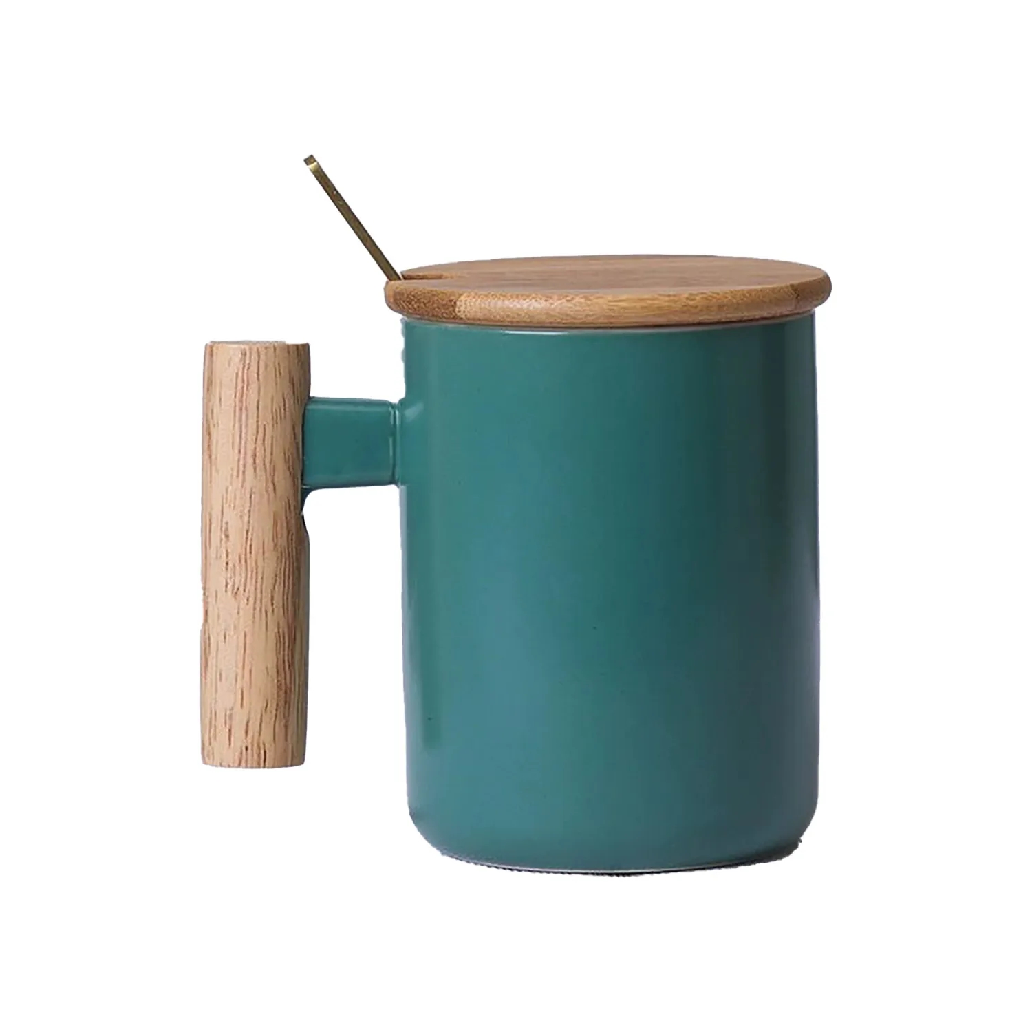 Ceramic Mug Cup With Wooden Handle 7