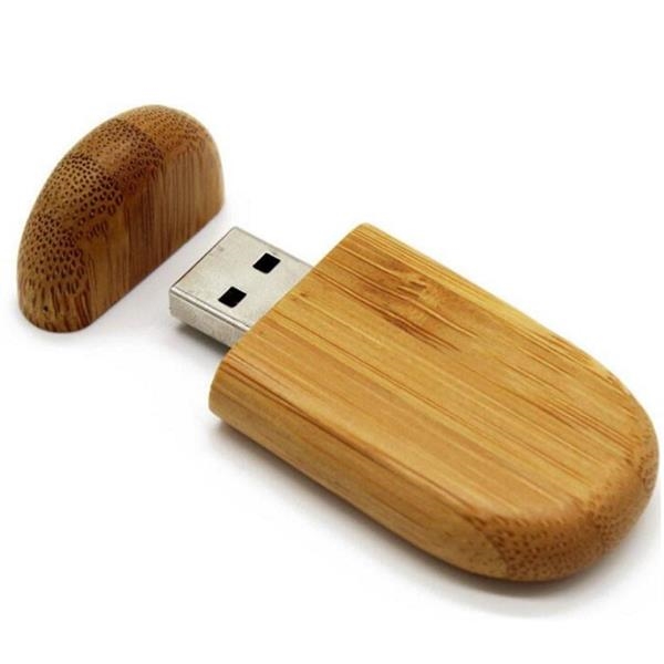 1 GB Round Wooden USB Flash Drives with Magnetic Closure 6