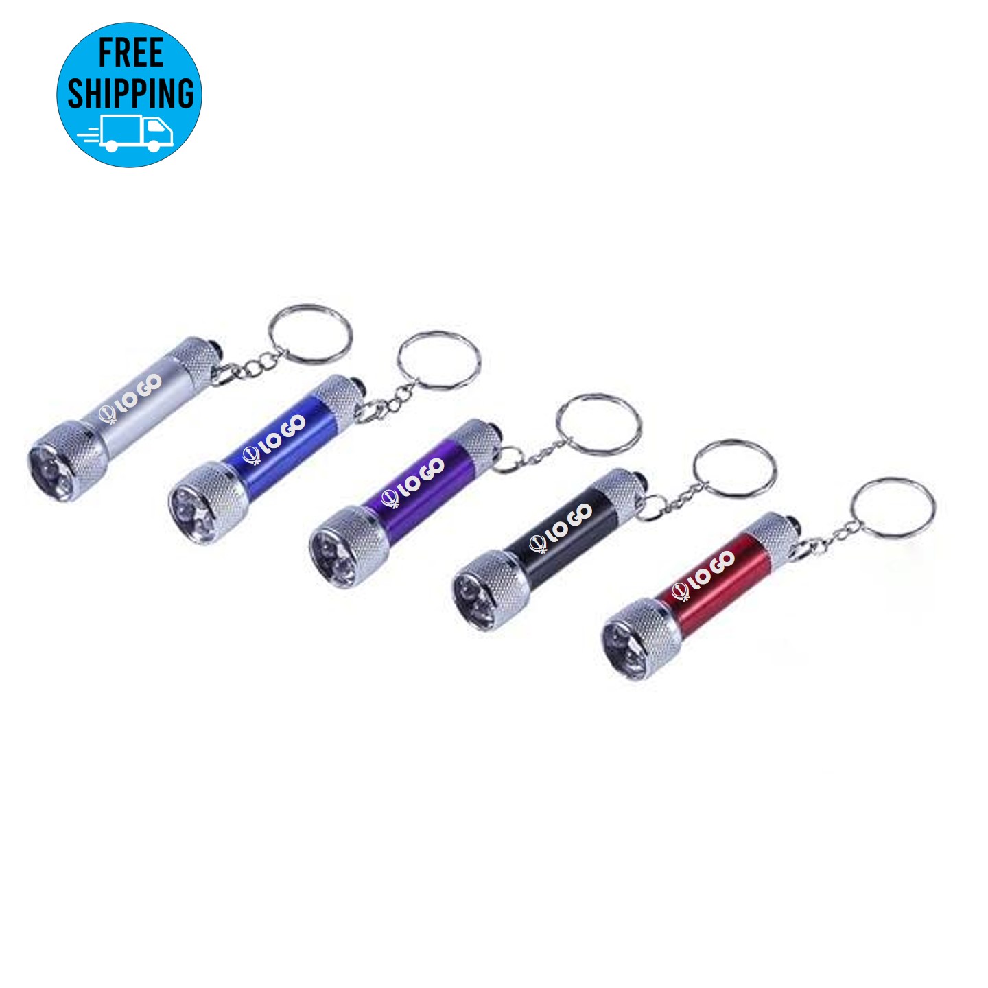 Aluminum Mini 5 LED Flashlights Keychain 2