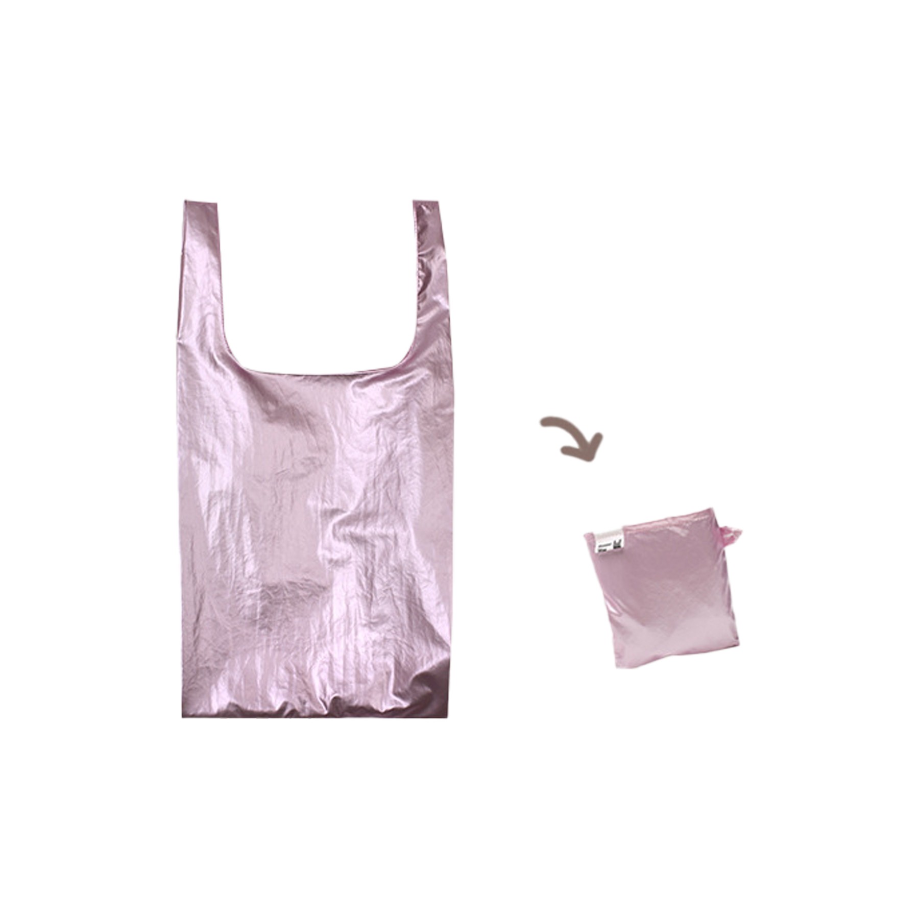 Small Folding Tote Bag in Rare Metallic Color 4
