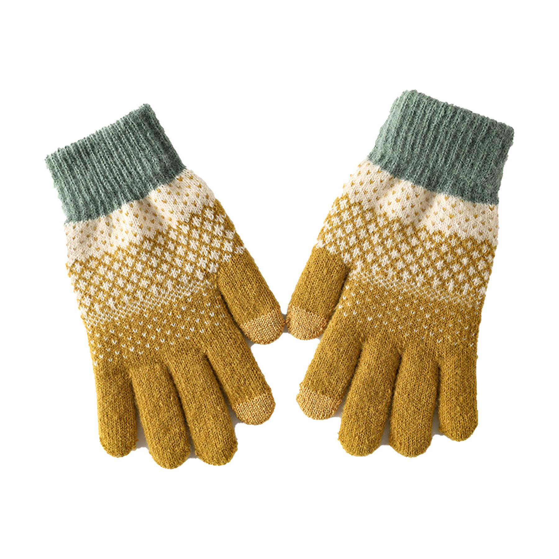 Jacquard Knit Warm Gloves 10