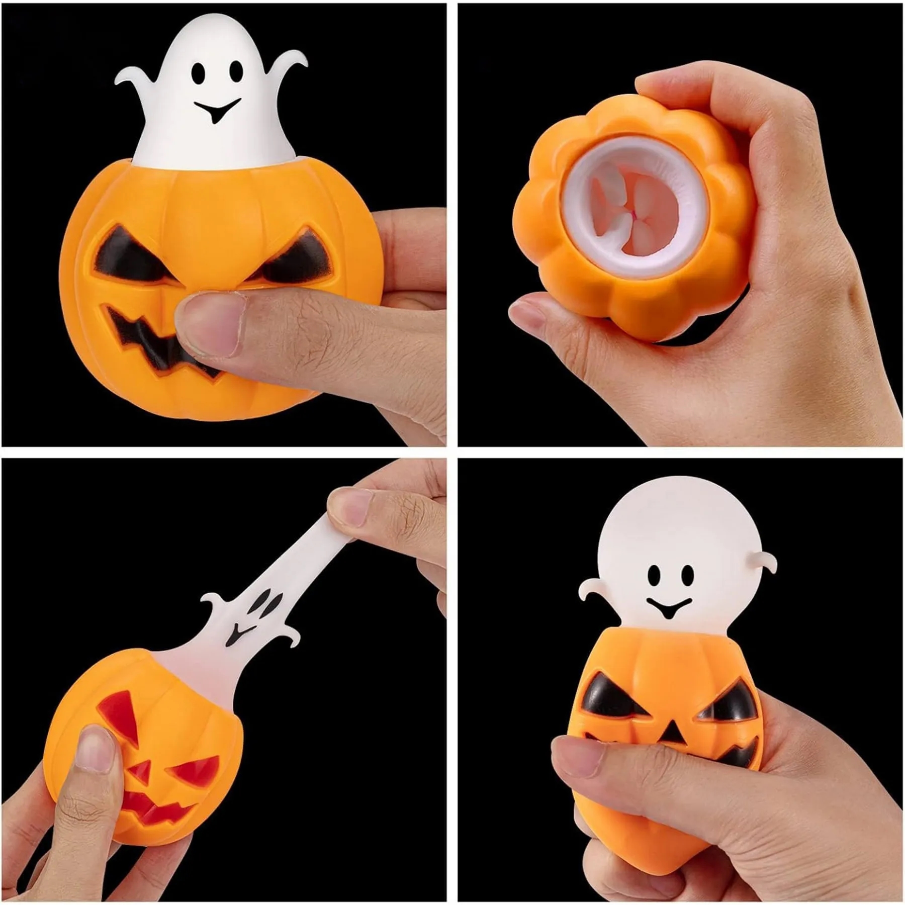 Pumpkin Stress Toys With Ghost in Cups 2
