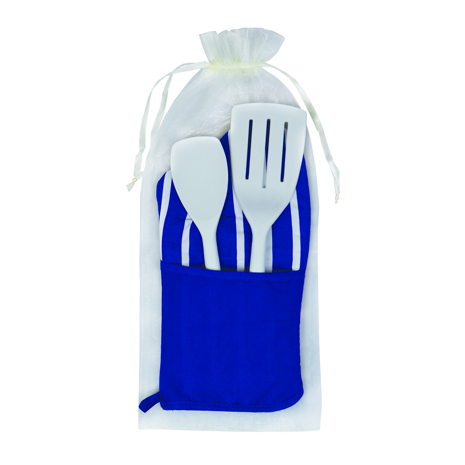 Chef's Therma-Grip Striped Oven Mitt Silicone Spoon and Spatula Combo 1