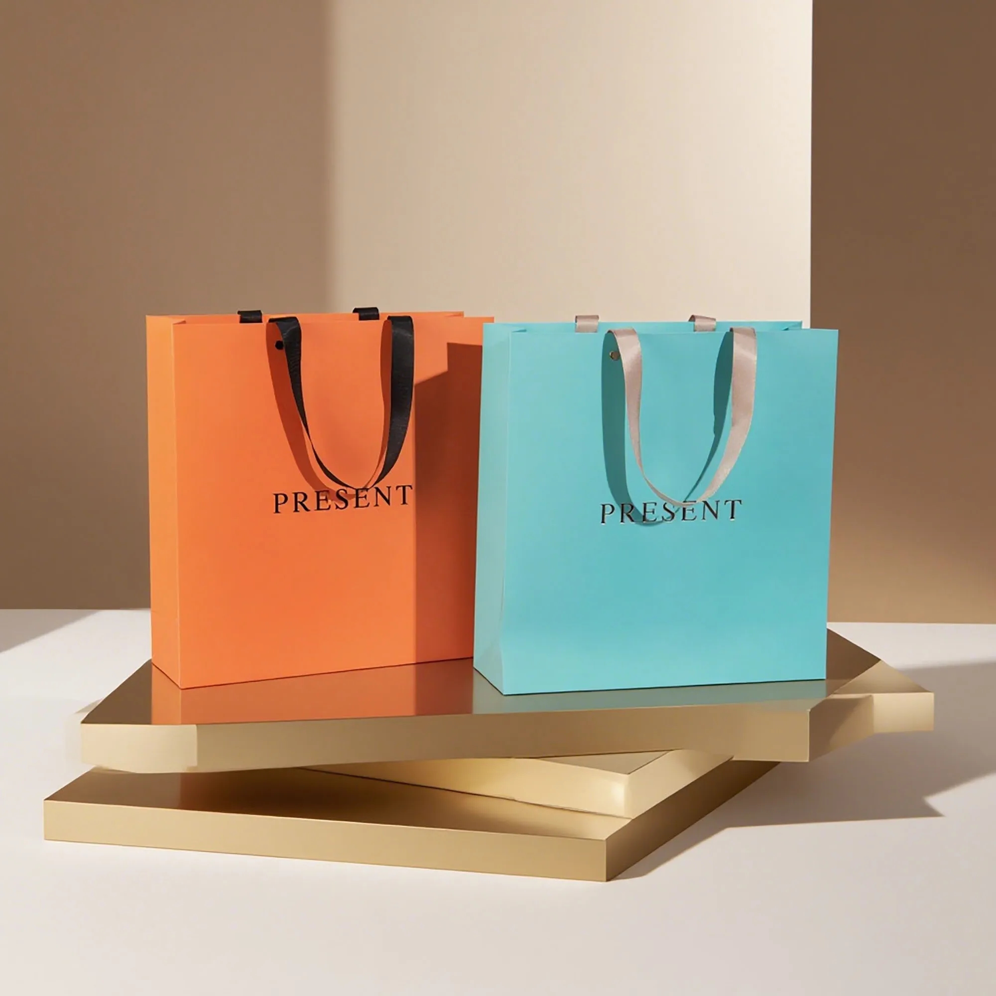 Customizable Paper Carrier With Logo For Shopping 2