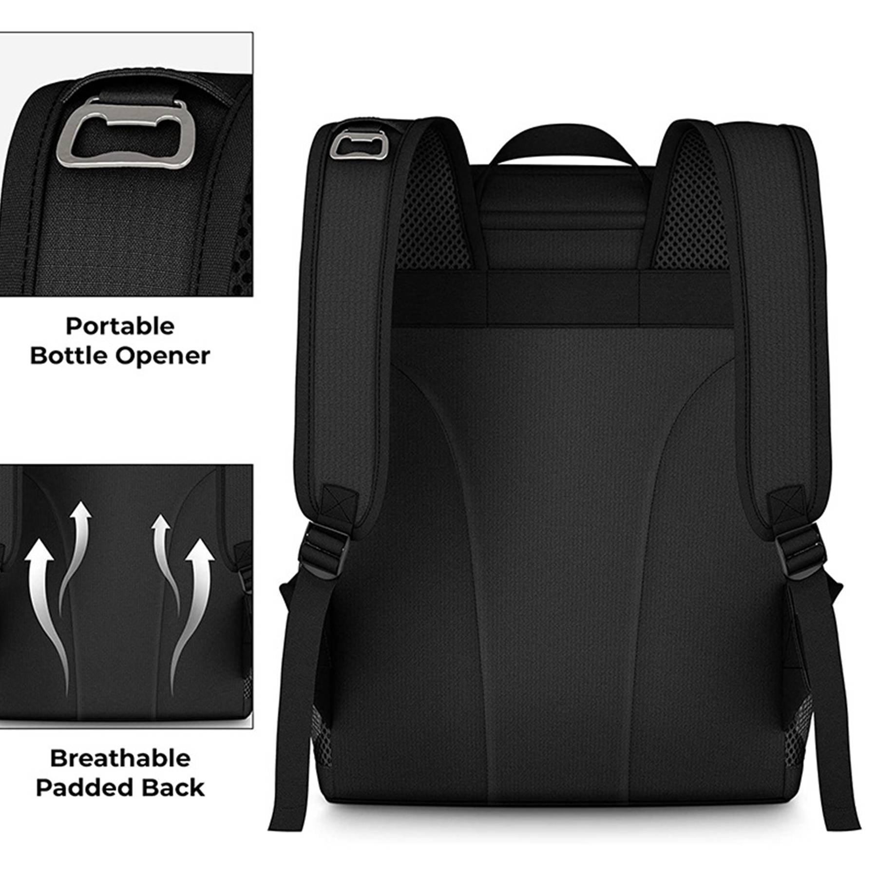 Oxford Picnic Large Insulated Cooler Bag Black 6