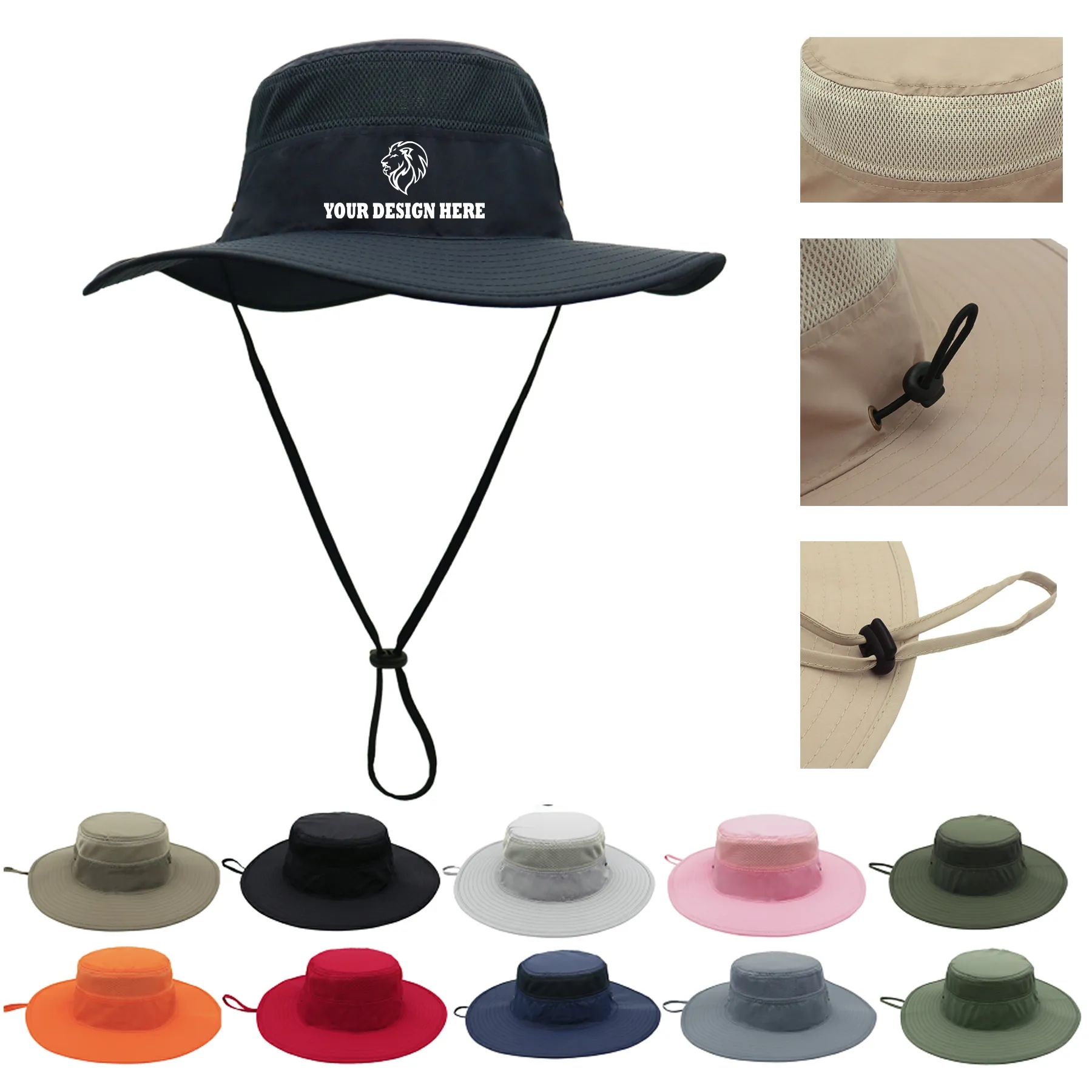 Wide Brim UV Sun Protection Fishing Bucket Hat