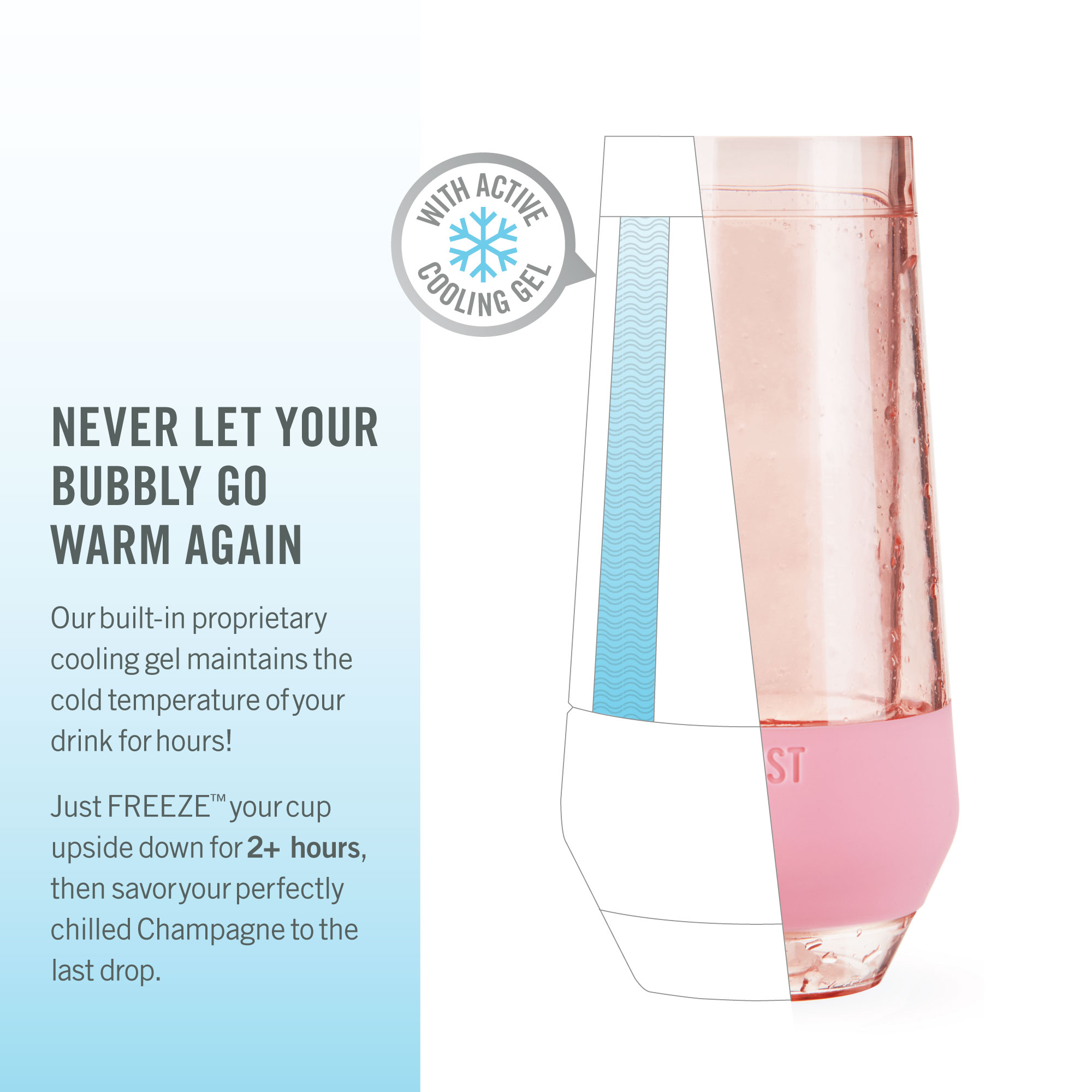 HOST® Tinted Champagne FREEZE™ Flute, set of 2 14
