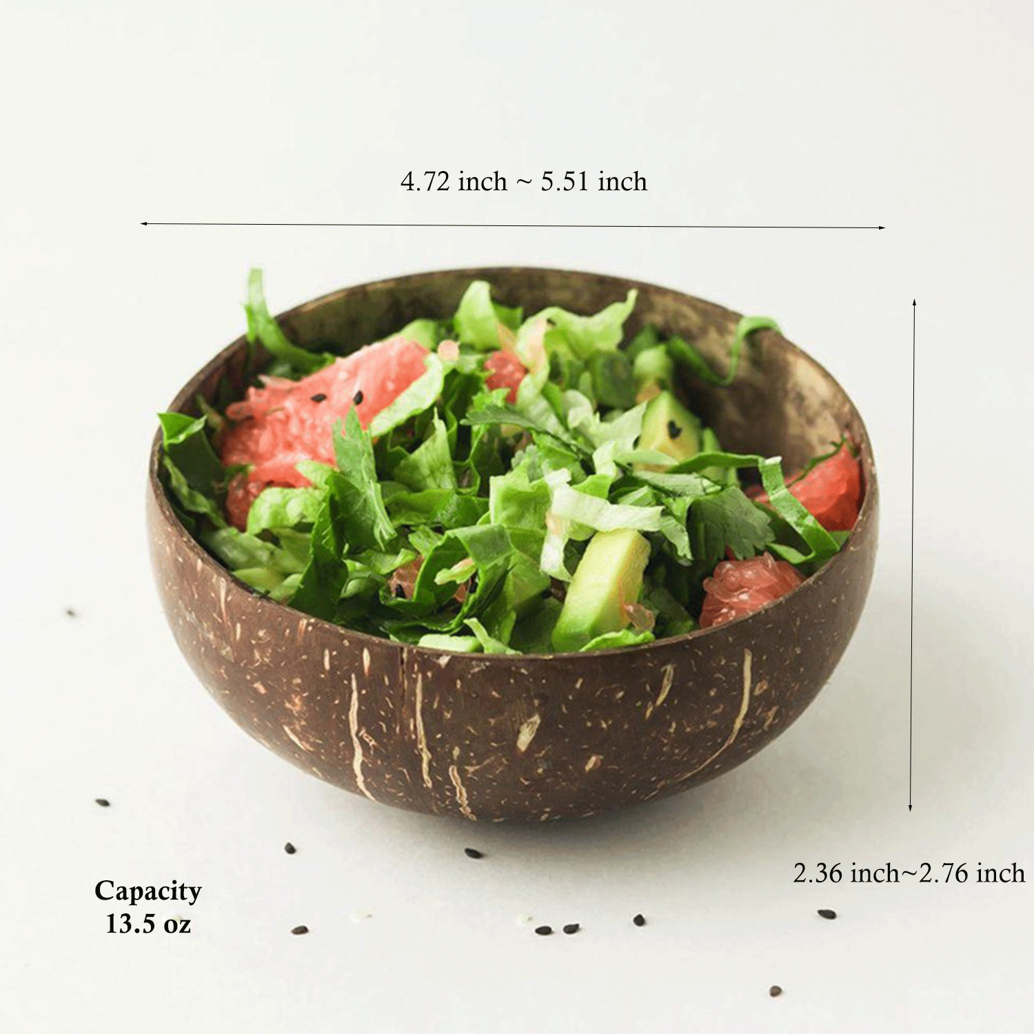 Eco-Friendly Natural Handmade Coconut Shell Salad Bowl 6