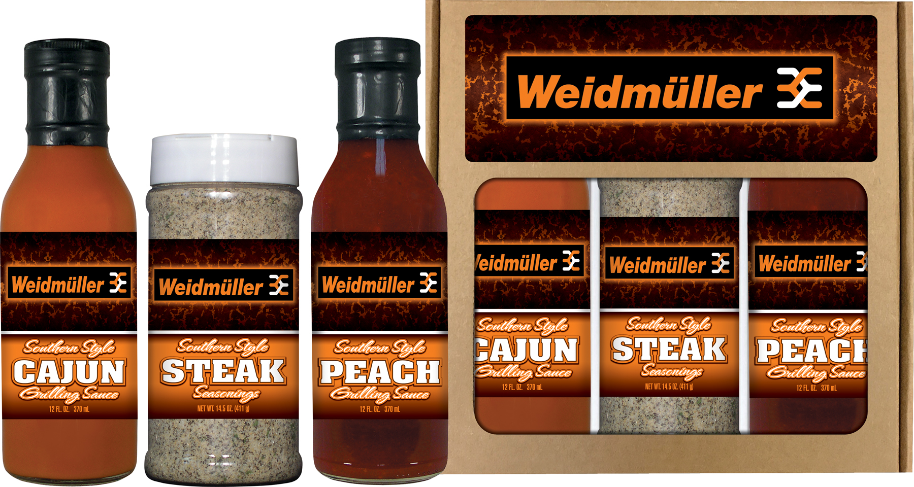Wet/Dry Grilling Set (2x12oz - 1xPint) 1