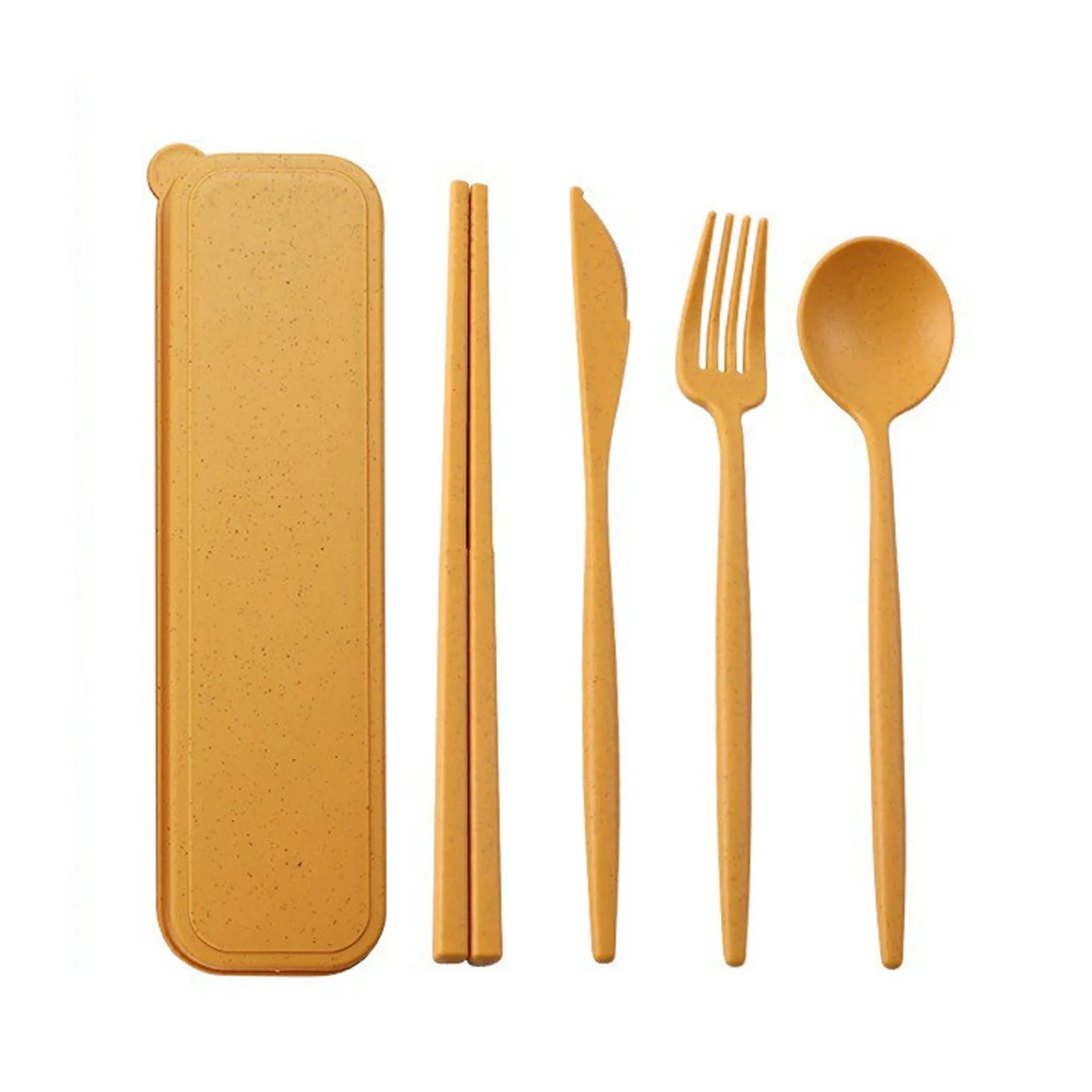 Wheat Straw Cutlery Portable Utensils Spoon Fork Knife Sets 3