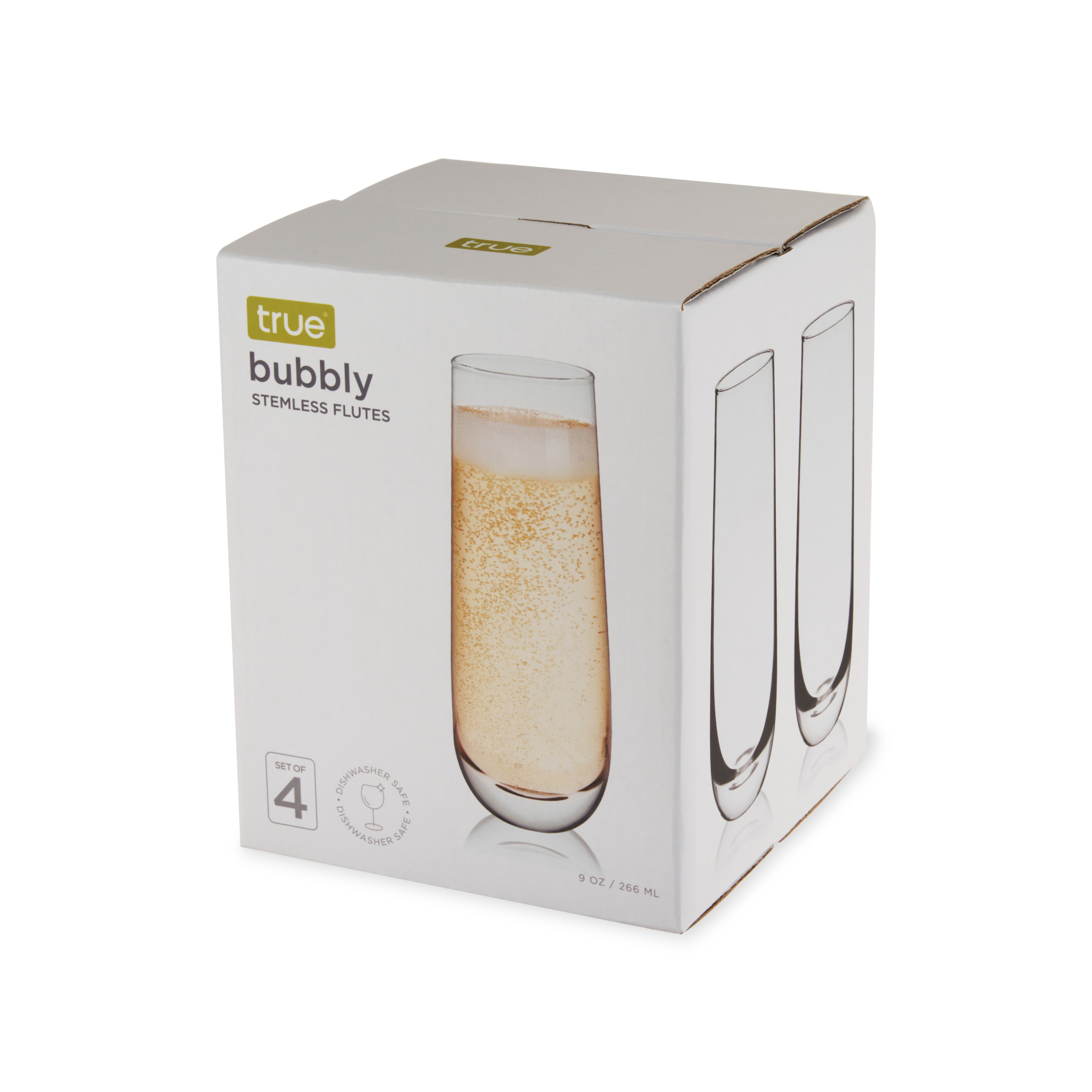 True® Stemless Champagne Flute, set of 4 7