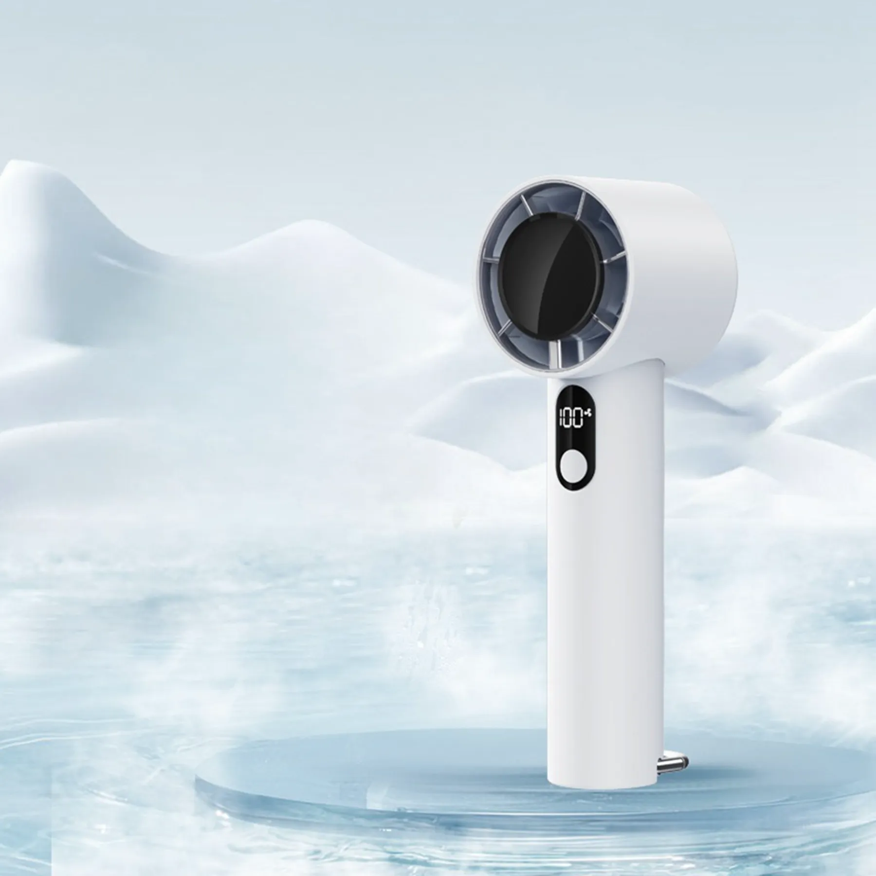 3000 mAh Digital Display Portable Handheld Mini Fan 4