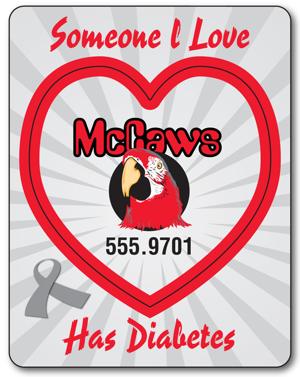 Awareness Magnet - Picture Frame Heart Punch (3.5x4.5) - 25 Mil. 2