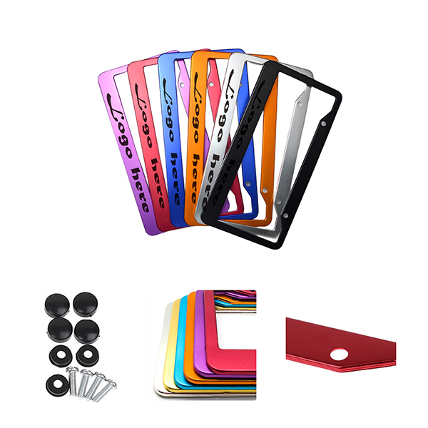 MOQ20 Durable Metal License Plate Frame With Custom Logo 2