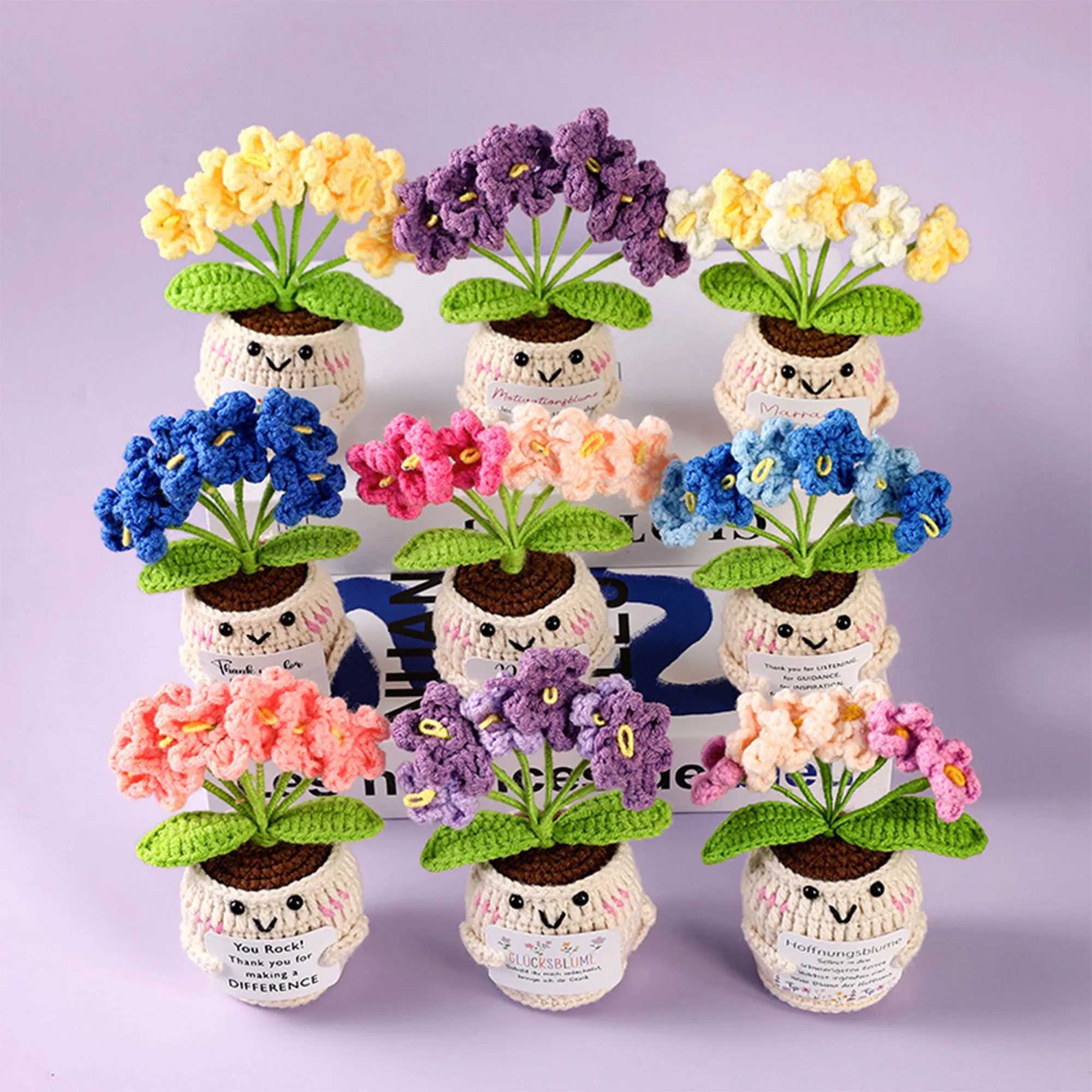 Heartwarming Hand Knitted Crochet Potted Plant Ornament 1