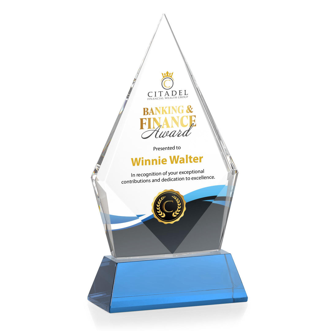 Shelton VividPrint™ Award on Newhaven Base - Sky Blue