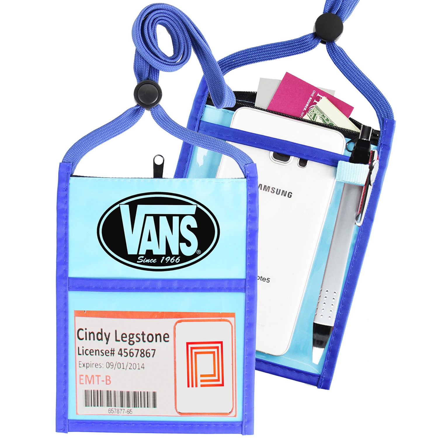 NYLON TWO TONE DOUBLE WINDOW POUCH 2