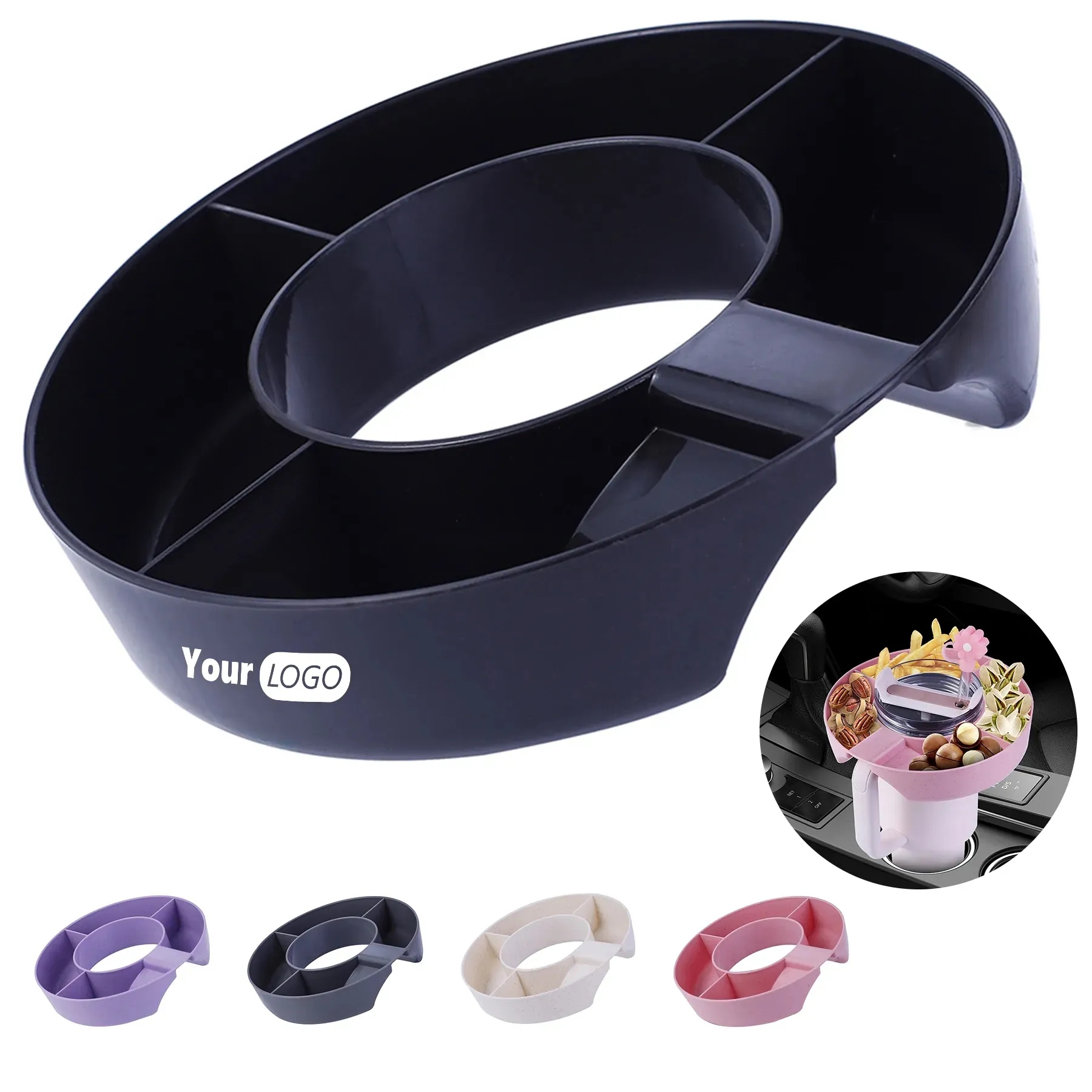 Plastic Multifunctional snack platter thermos mug 2