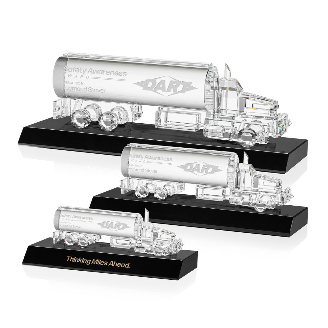 Crystal Oil Tanker on Base - Black