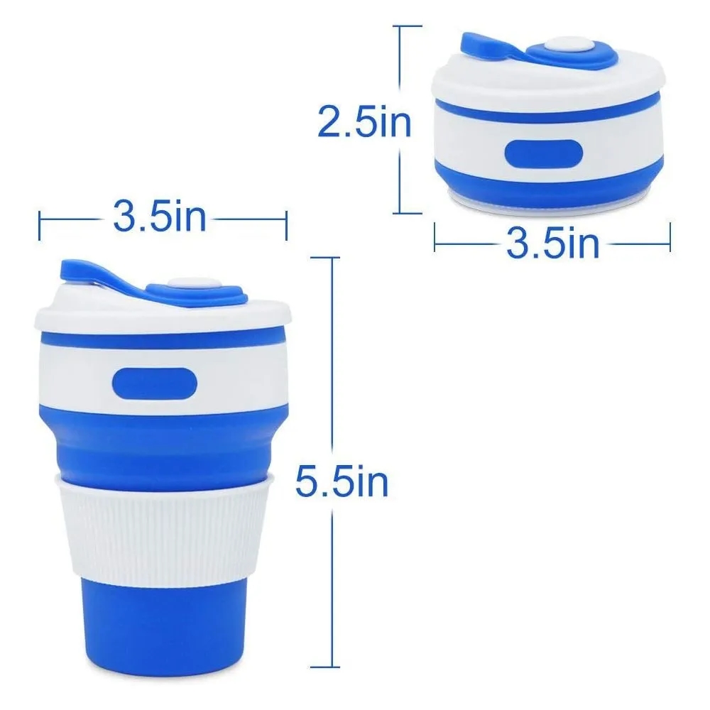 12 oz Silicone Collapsible Coffee Cup 4