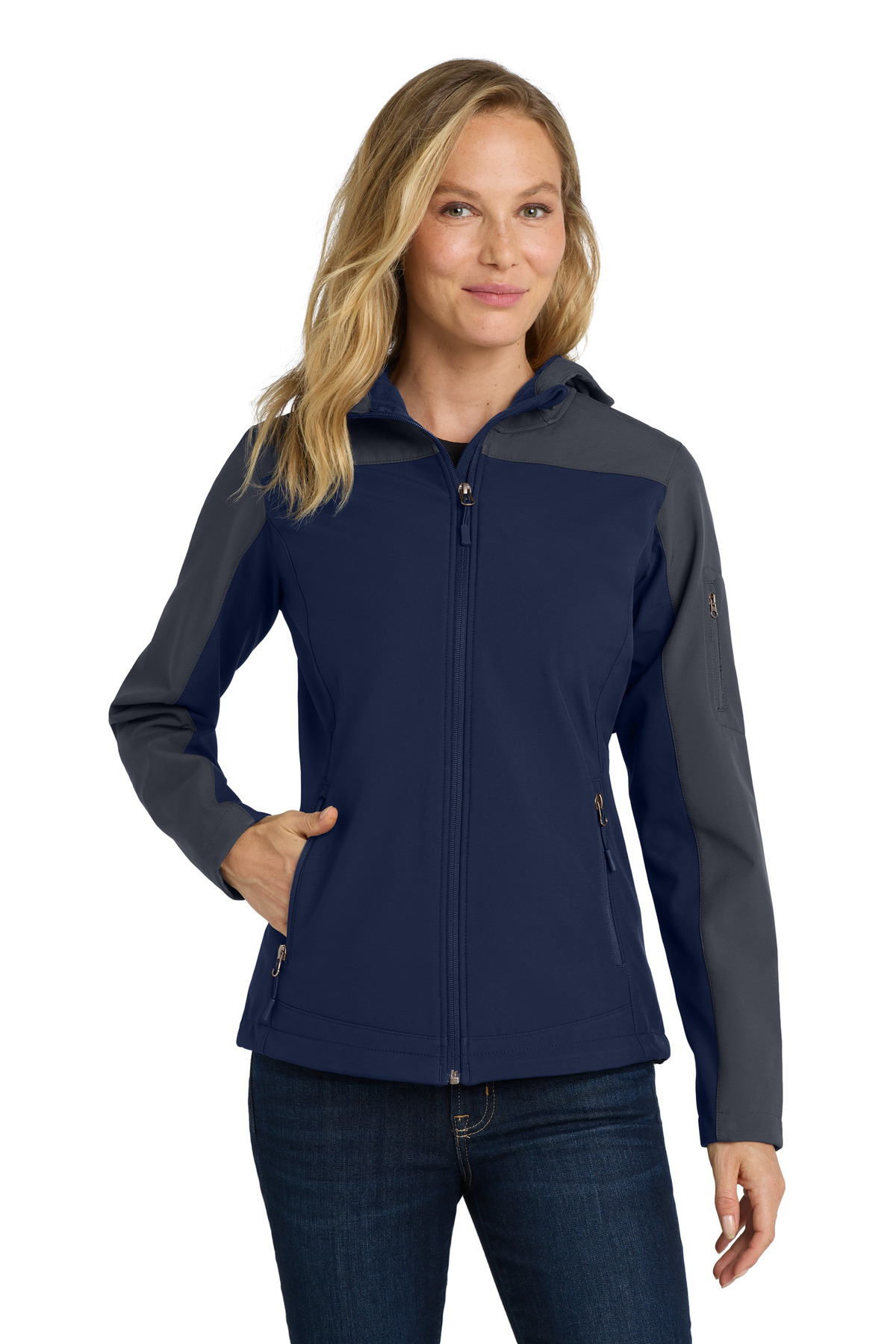 Port Authority Women's Hooded Core Soft Shell Jacket. L335 8