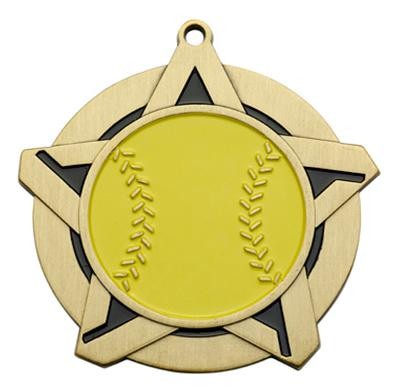 Softball Super Star Medal 2-1/4" 2
