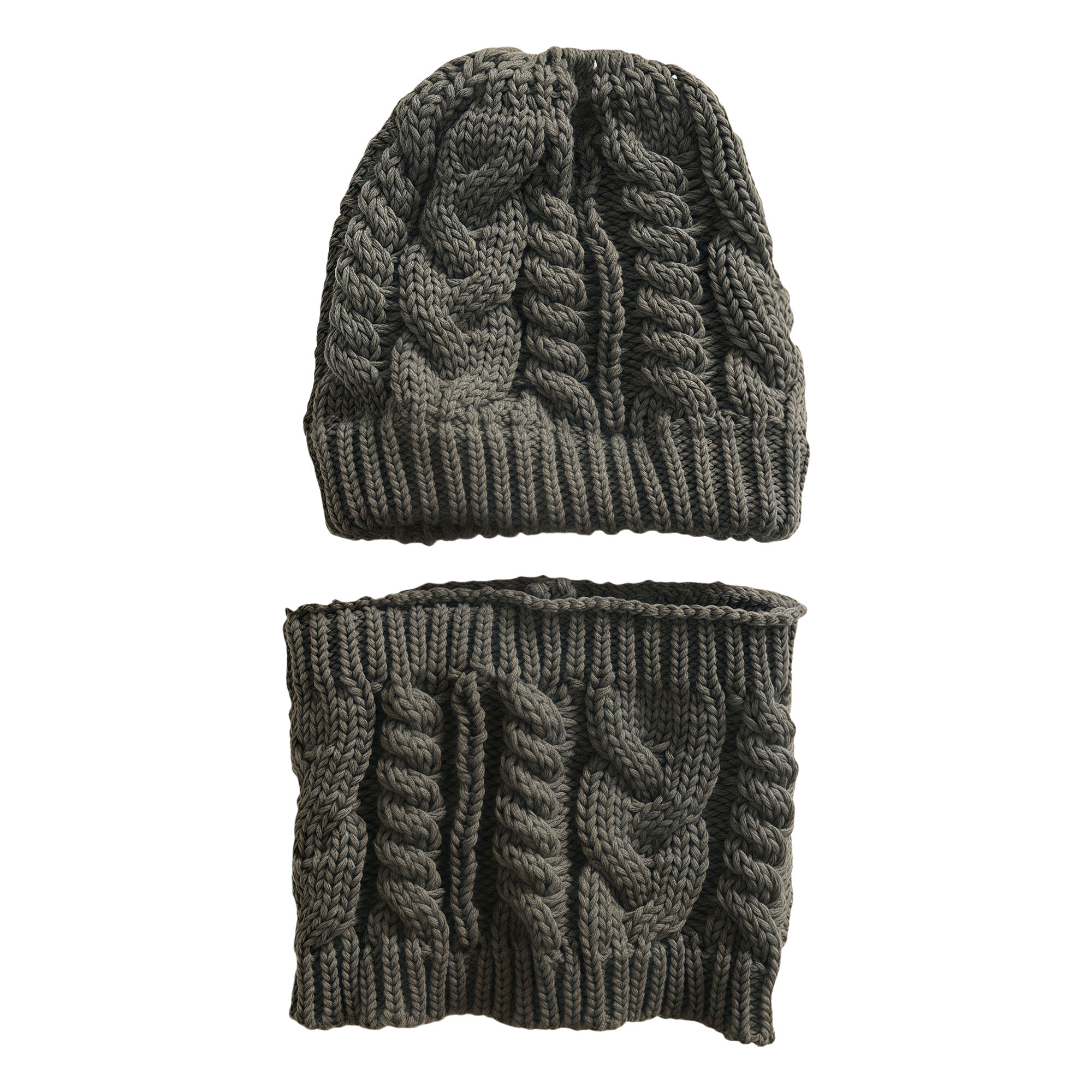 Winter Knit Hat and Scarf Set 4