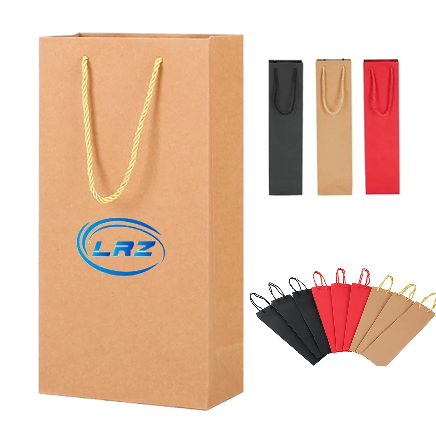 Eco-friendly Gift Paper Shopping Bag For Packaging Red Wine 5