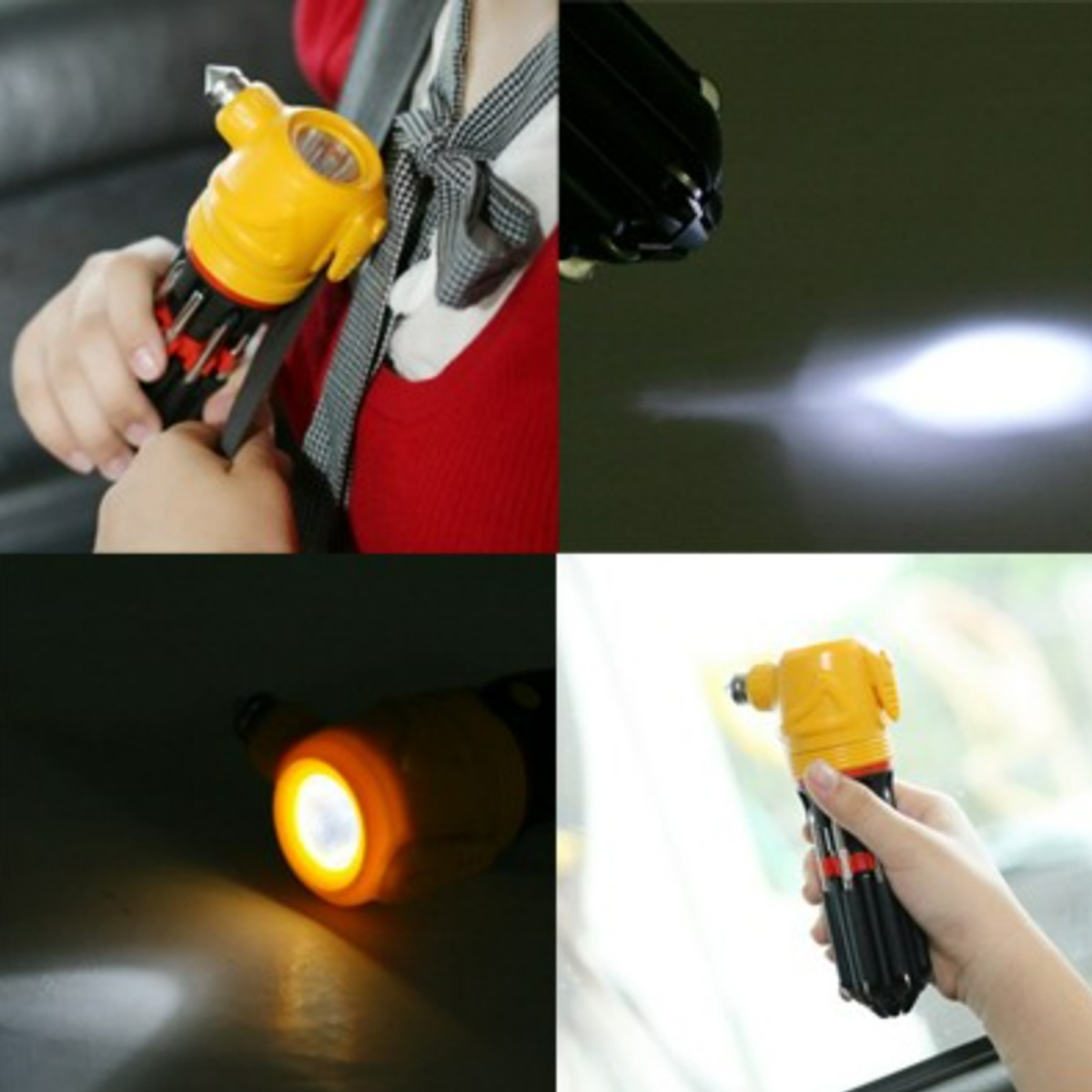 12 in 1 Emergency Car Multi-Tool with Safety Hammer & Light 1