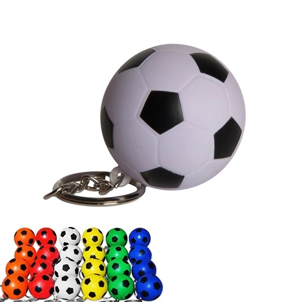 Soccer Ball Stress Reliever Keyring 2