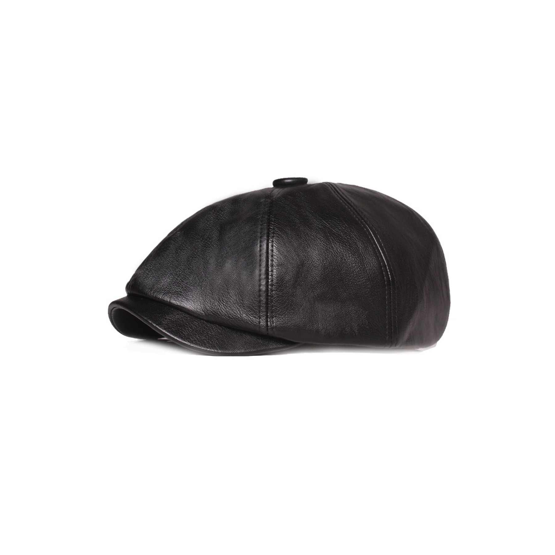Leather Newsboy Hat 7