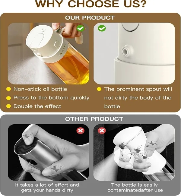 550ml Glass Auto Flip Cap Olive Oil Dispenser Bottle 1