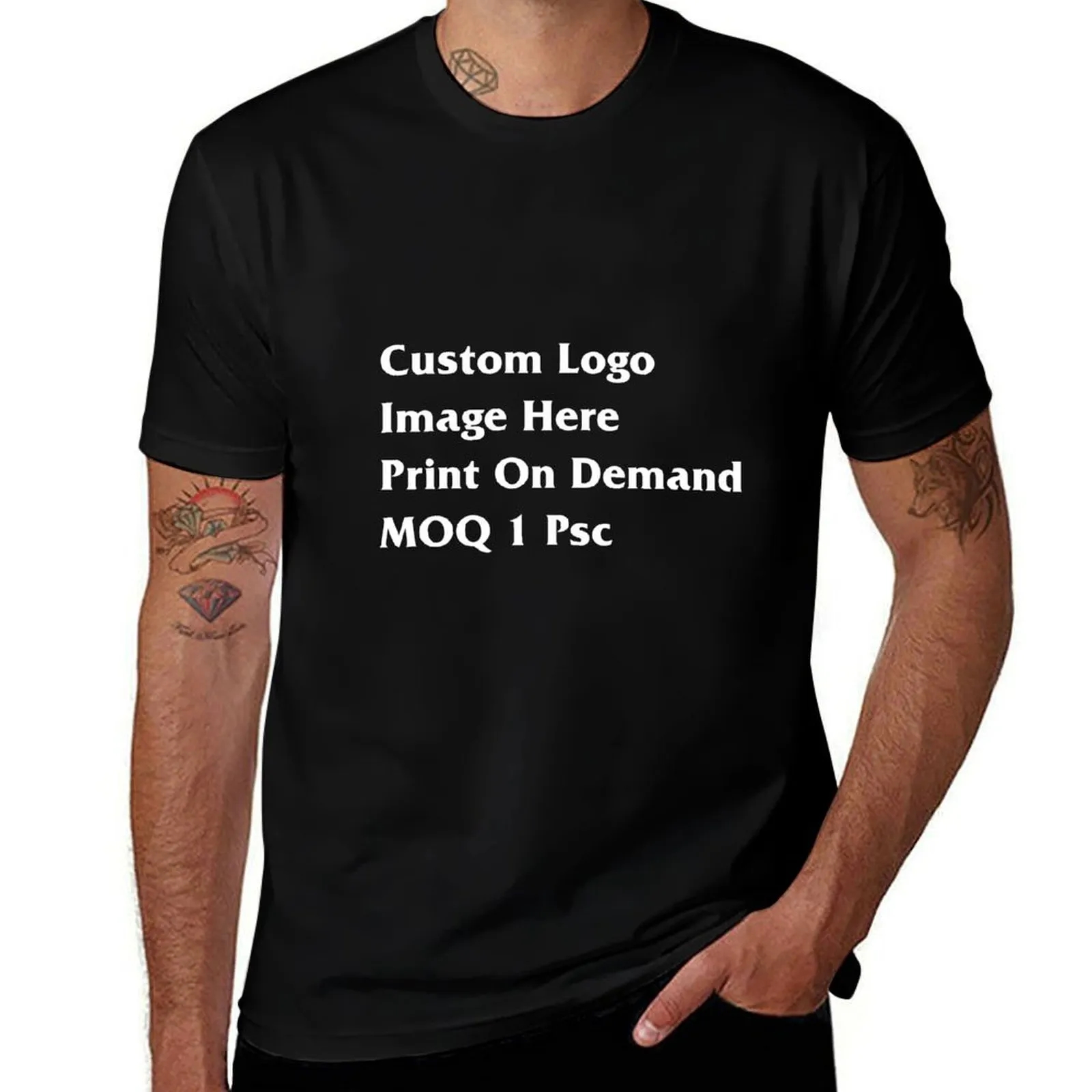 Bulk Custom Men's Soft Cotton Tshirts Wholesale For Promotional Gifts 1