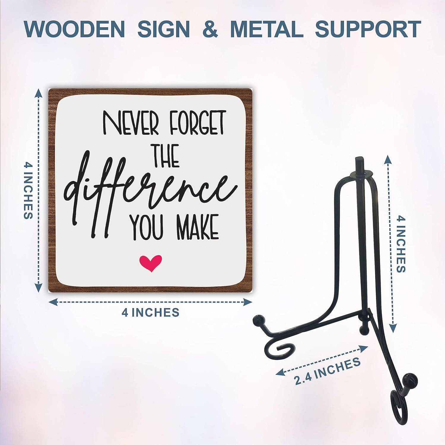 Wooden Motivational Sign w/ Stand 1