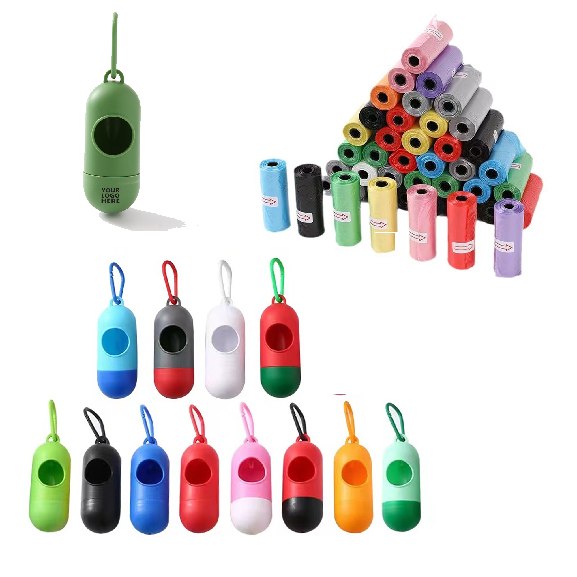 Pet Pill Shape Waste Dispenser With Garbage Bags 2