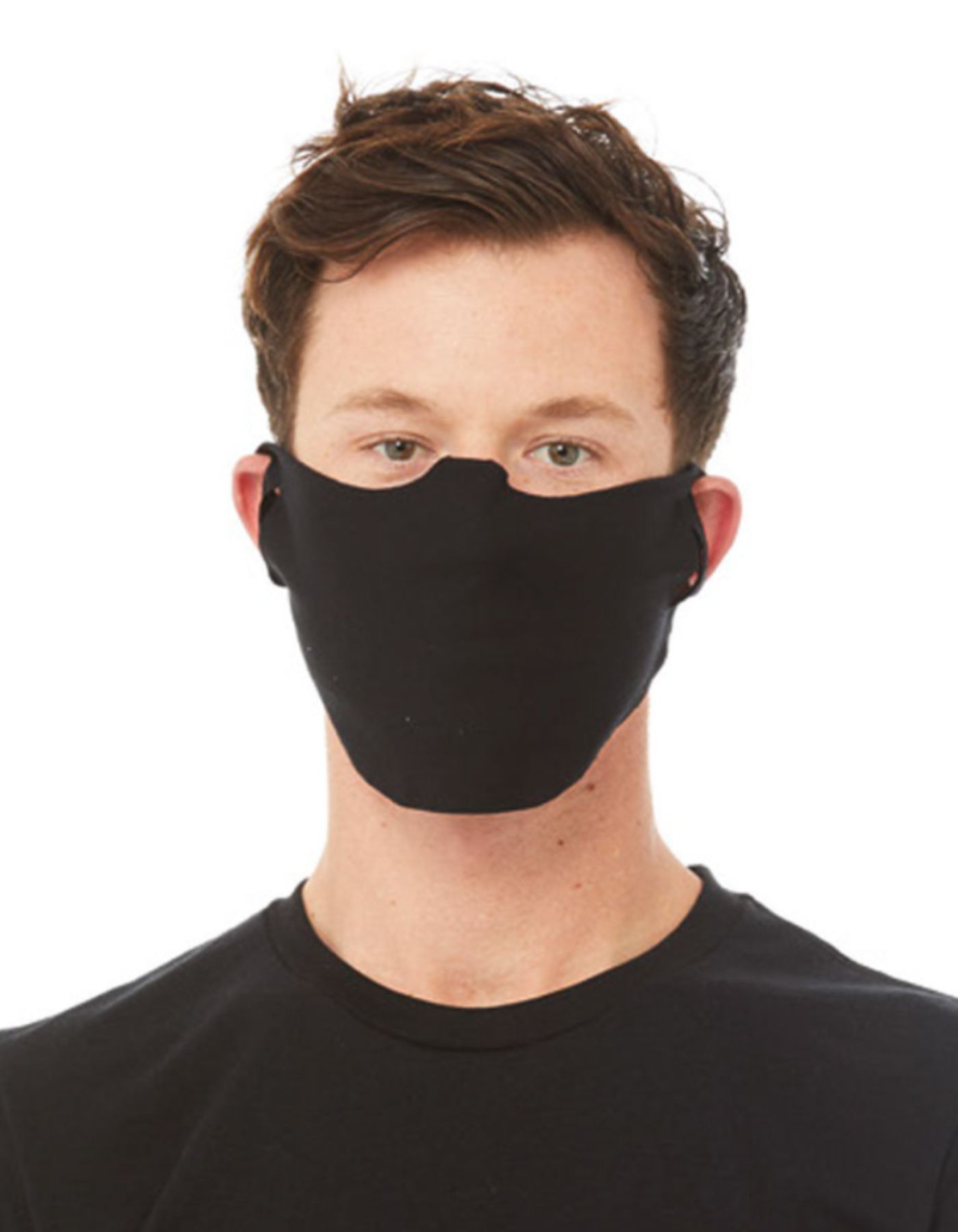 Blank Black Bella+Canvas Single-Ply Daily Face Cover 1