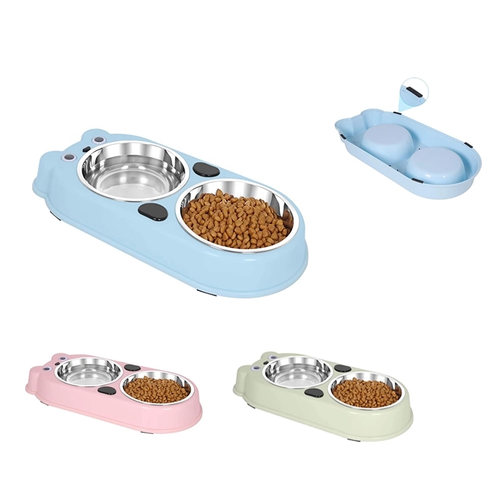 Dog Cat Double Premium Stainless Steel Pet Bowl 4