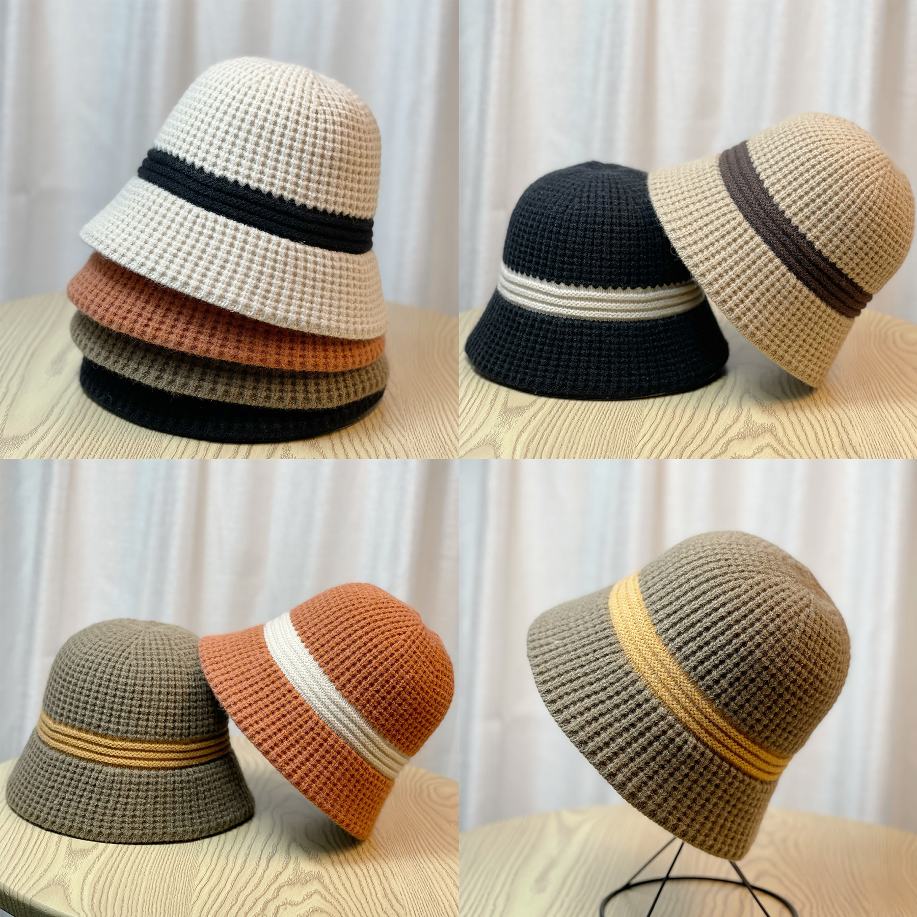 Womens New Knitted Versatile Fisherman Hat