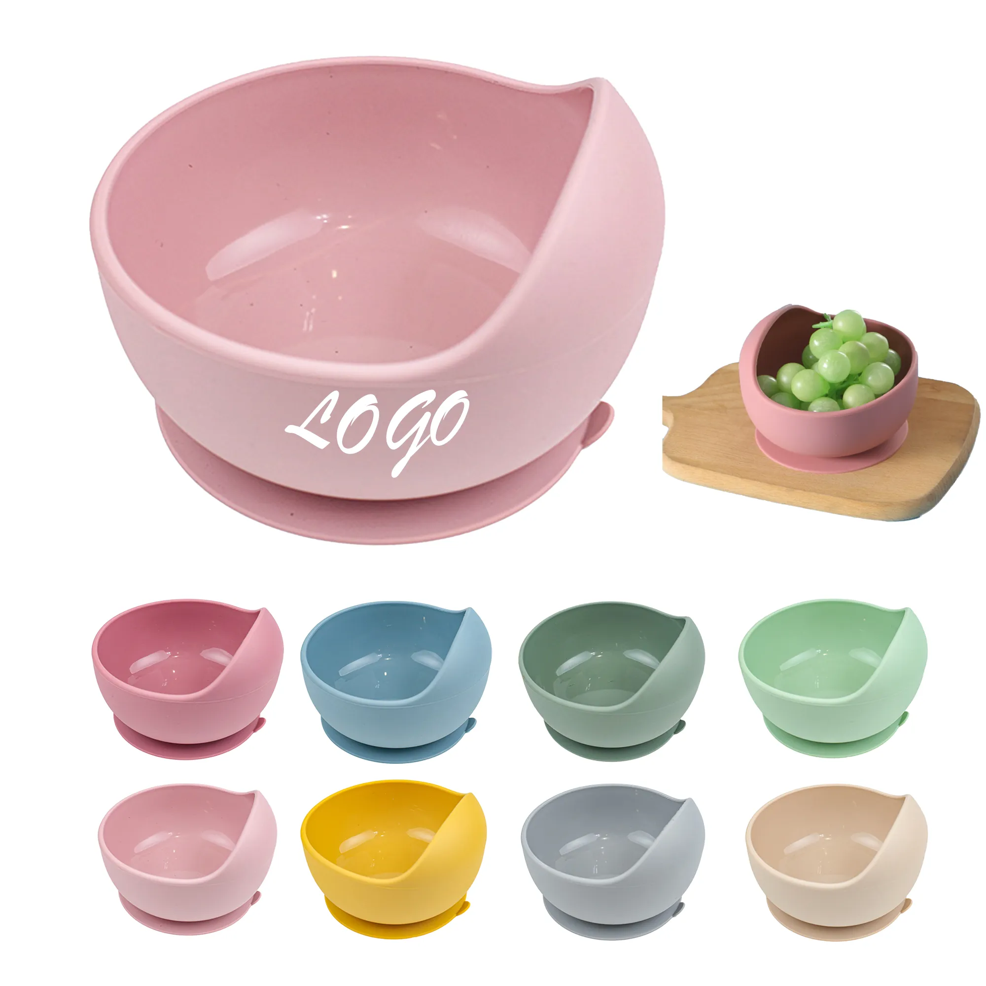 Baby Suction Bowl Food Grade Silicone MOQ 100 2