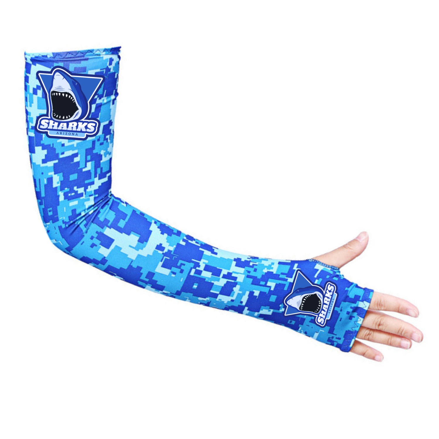 Kids' Dye Sublimation Compression Sleeve w/Thumbhole - 360 Degree Seamless Digital Printing