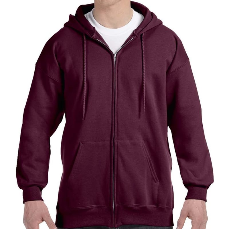 Hanes 9.7 Oz. Ultimate Cotton® 90/10 Full-Zip Hood, custom hoodie or sweatshirt with logo imprint 2