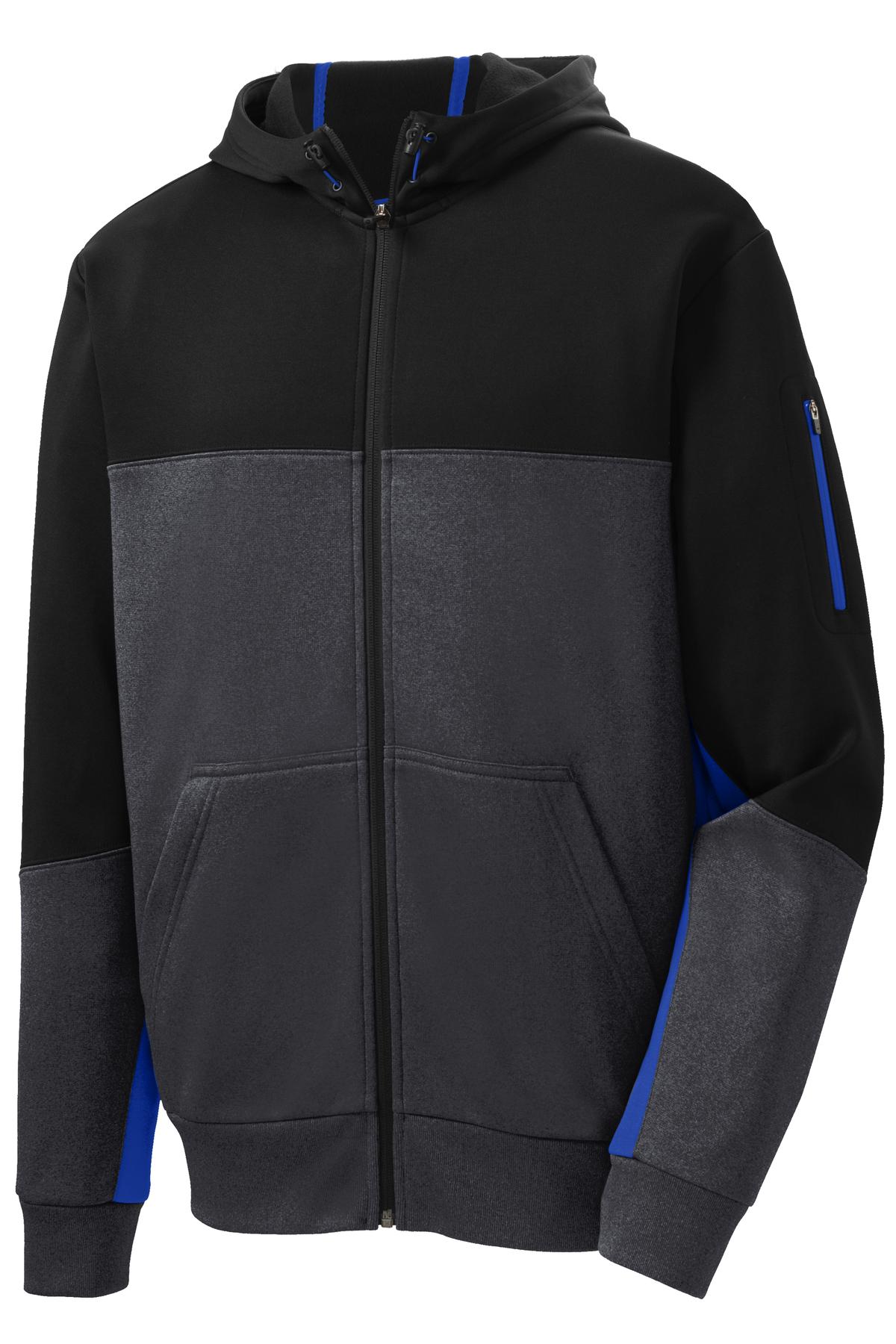 Sport-Tek Tech Fleece Colorblock Full-Zip Hooded Jacket. ST245 15
