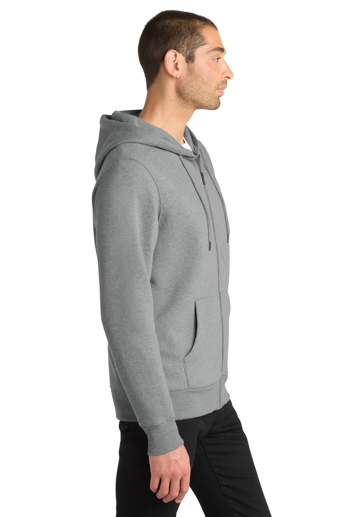 District Perfect Weight Fleece Full-Zip Hoodie DT1103 2