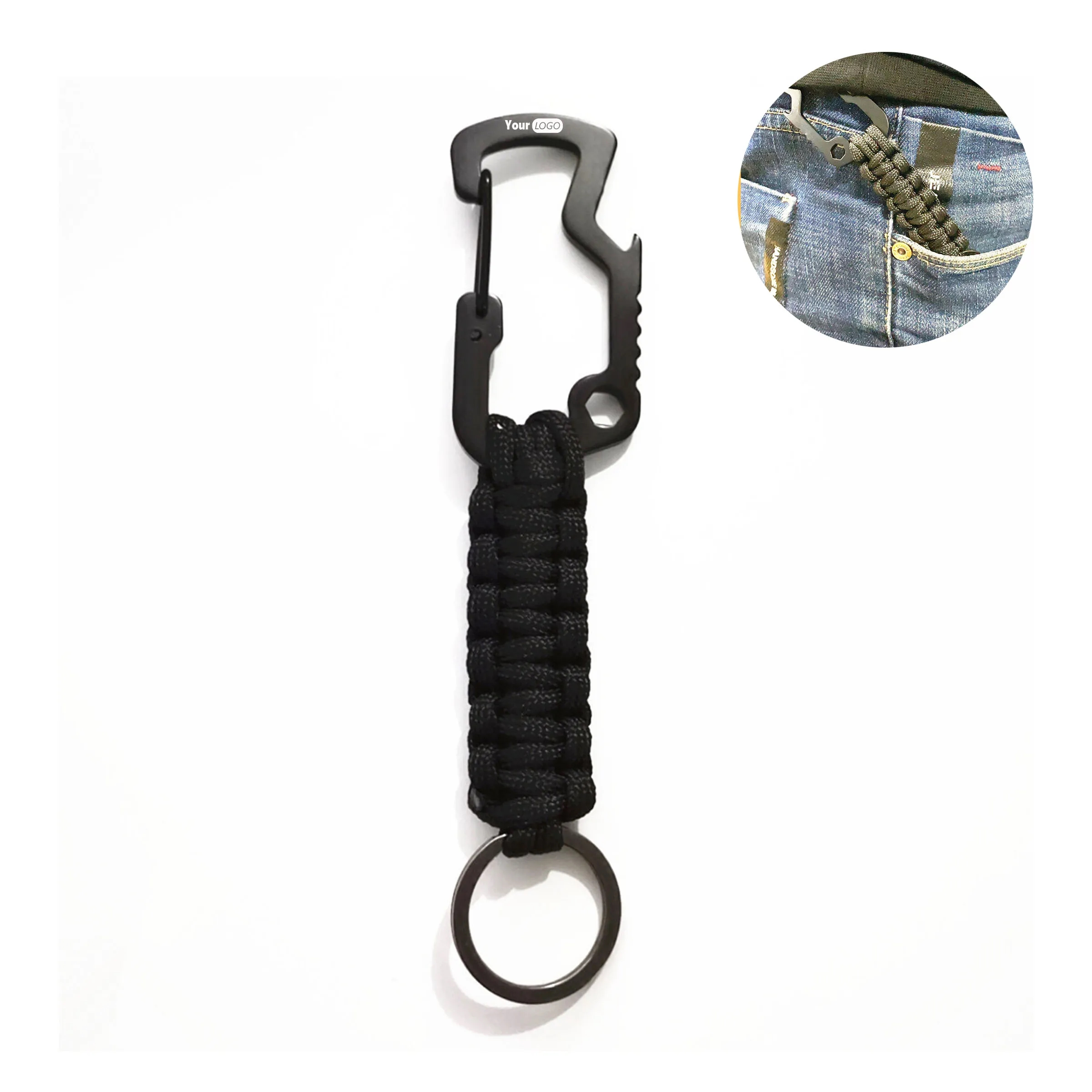 Nylon Outdoor Survival Mountaineering Keychain, Set Of 10 Ea 4