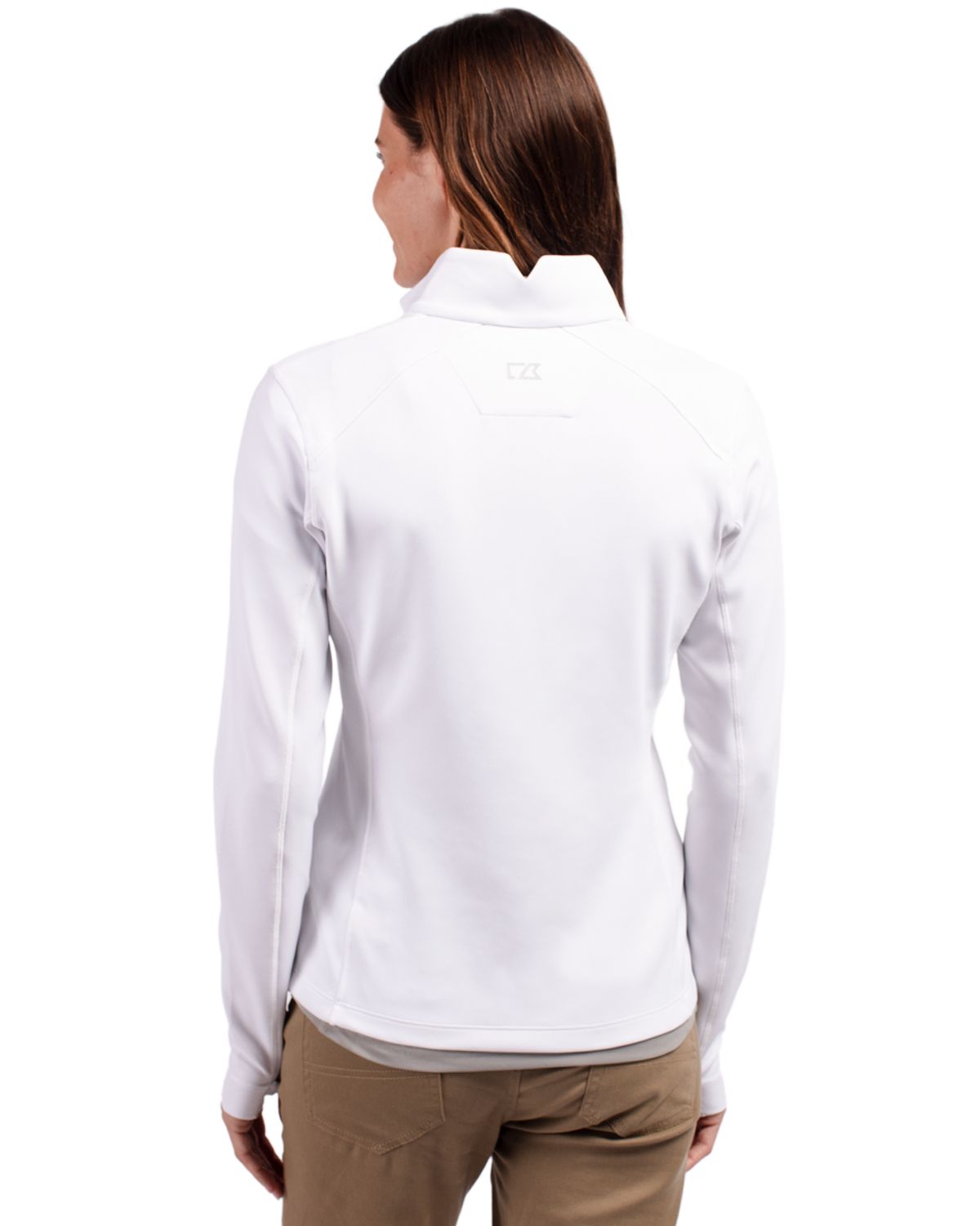 Cutter & Buck Traverse Recycled Smooth Stretch Womens Quarter Zip Pullover 7