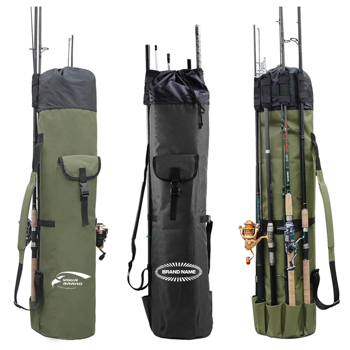 Branded Outdoor Fishing Organizer Bag Pole Holder Carrier 3
