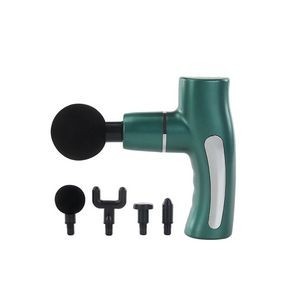 White Muscle Vibration Massager Tool With 5 Heads And 4 Speed Settings 2